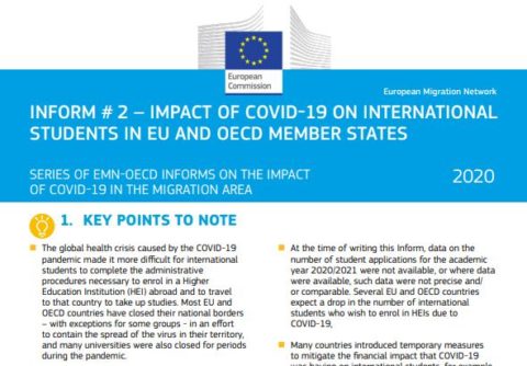 Impact of COVID-19 on International Students in EU and OECD Member States